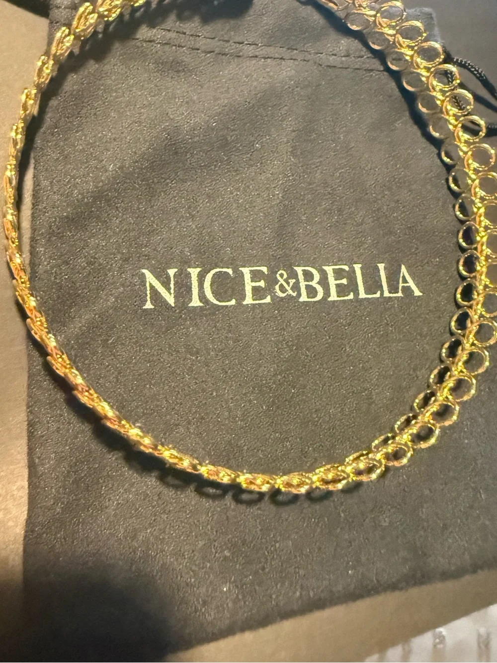 Elegant 18k Gold Plated Loop Choker Necklace